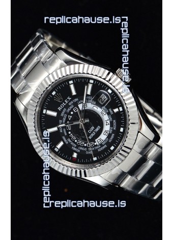 Rolex SkyDweller Swiss Watch in Steel Case - DIW Edition Black Dial 