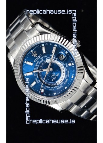 Rolex SkyDweller Swiss Watch in Steel Case - DIW Edition Blue Dial 