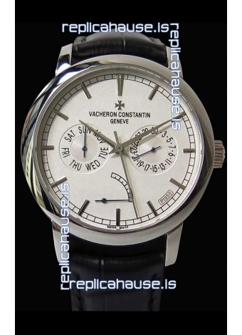 Vacheron Constantin Traditionnelle Day Date Steel Swiss Replica Watch 