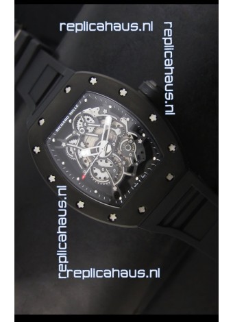 Richard Mille RM055 Bubba Watson Swiss Replica Watch in Black Indexes