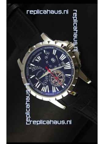 Roger Dubuis Excalibur Calendar Watch in Black Dial 