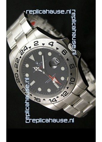 Rolex Explorer II Swiss Replica Automatic Black Steel Watch 43MM