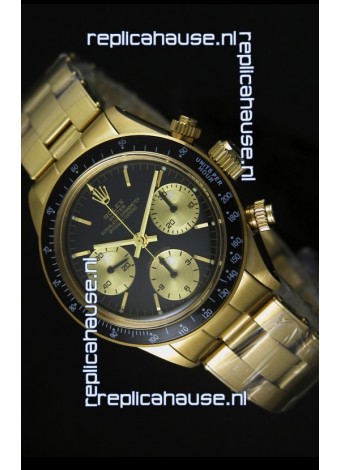 Rolex Daytona 6265 Cosmograph Black Dial in Gold Case