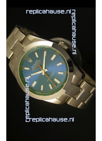 Rolex Milgauss 116400GV Swiss Watch with Blue Dial