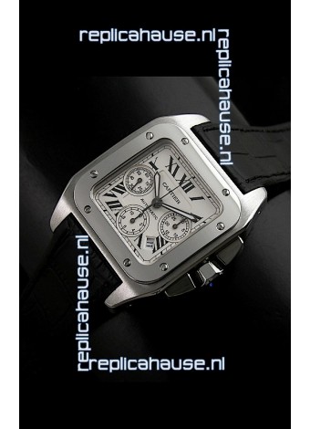 Cartier Santos 100 Chronograph - 1:1 Mirror Replica Watch