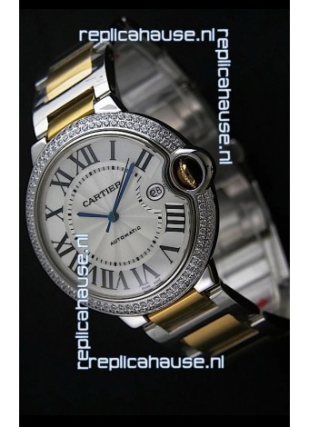 Cartier Ballon Bleu Swiss Replica Automatic Watch in White Dial
