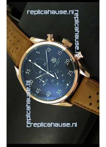 Tag Heuer Carrera 1887 SpaceEX Edition Japanese Quartz Watch in Pink Gold