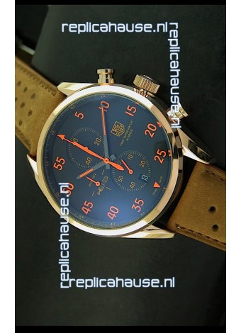 Tag Heuer Carrera 1887 SpaceEX Edition Japanese Quartz Watch in Pink Gold