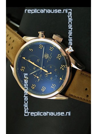 Tag Heuer Carrera 1887 SpaceEX Edition Japanese Quartz Watch in Pink Gold