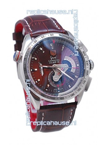 Tag Heuer Grand Carrera Calibre 36 Japanese Automatic Watch in Brown Face