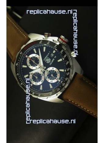Tag Heuer Calibre 16 Stainless Steel Watch in Black Dial