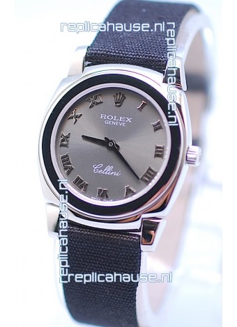 Rolex Cellini Cestello Ladies Swiss Watch in Grey Silver Face