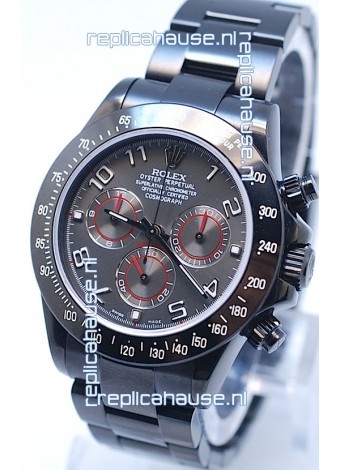 Rolex Cosmograph Project X Editions Black Out Daytona Swiss Replica Watch in Grey Dial
