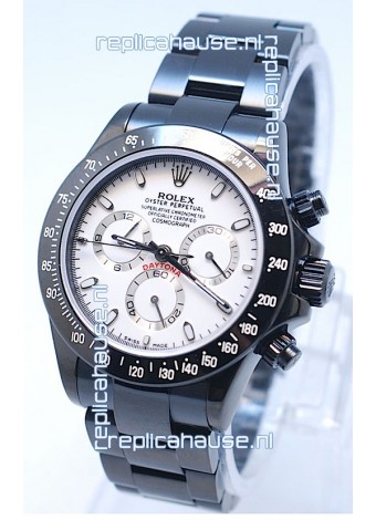 Rolex Daytona Cosmograph Project X Design Black Out Edition Series II Swiss Replica Watch in White Dial