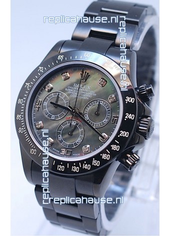 Rolex Daytona Cosmograph Project X Design Black Out Edition Series II Swiss Replica Watch in Black Pearl Dial