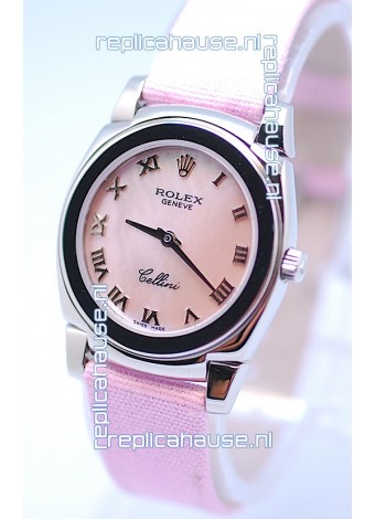 Rolex Cellini Cestello Ladies Swiss Pink Watch in Roman Markers
