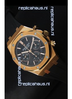 Audemars Piguet Royal Oak Chronograph Watch in Yellow Gold in Black Dial