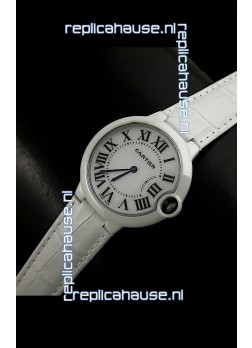 Cartier Ballon de Ladies Replica Watch in White Dial