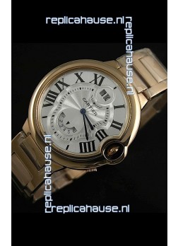 Cartier Ballon Blue de Japanese Replica Watch in Pink Gold Strap