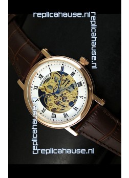 Breguet Classique Japanese Automatic Watch in Gold Skeleton Dial - Roman Hour Numerals