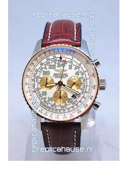 Breitling Navitimer Cosmonaute Swiss Replica Watch Gold Plated Bezel
