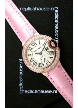 Cartier Swiss Ladies Replica Watch in Rose Gold Casing