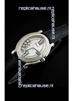 Chopard Happy Sport Swiss Replica Watch in Black Strap