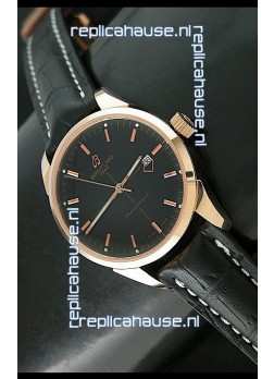 Breitling Transocean Rose Gold Black Dial Swiss Watch