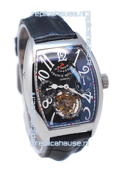 Franck Muller Casablanca Calender Tourbillon Swiss Watch in Black Dial