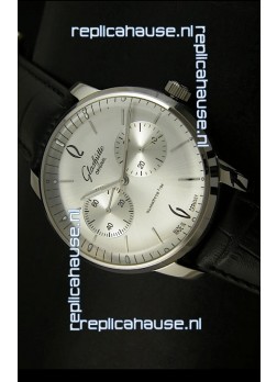 Glashuette Senator Japanese Replica Watch in Steel Dial
