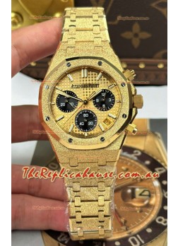 Audemars Piguet Royal Oak Chronograph 26240BA Frosted Yellow Gold Super Clone Watch 