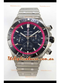 Breitling Chronomat Super Clone B01 42 Edition Swiss 904L Steel Watch Black/Red Dial 
