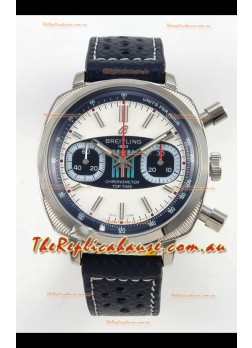 Breitling Top Time Super Clone Chronograph Blue Leather Strap Watch 