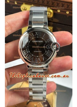 Ballon De Cartier Brown Dial 1:1 Mirror Swiss Replica Watch in 904L Steel Casing - 42MM