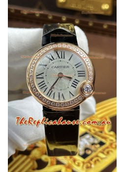 Ballon Blanc De Cartier Swiss Quartz Replica Watch in Rose Gold Casing