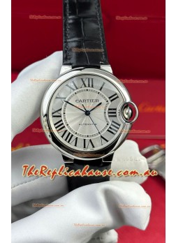 Ballon De Cartier Swiss Automatic 1:1 Mirror Quality 33MM in Black Leather Strap