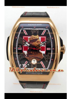 Franck Muller Vanguard Skenderbeu Croatia Rose Gold Swiss Replica Watch 