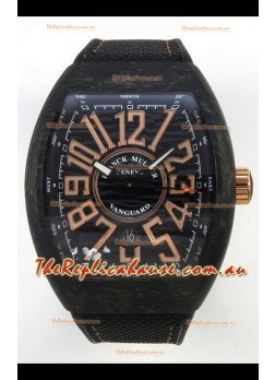 Franck Muller Super Clone Vanguard V45 Racing Carbon Watch in Nylon Strap