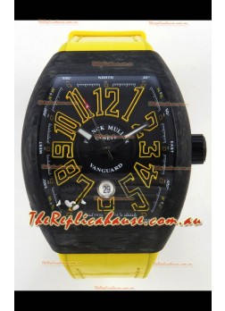 Franck Muller Super Clone Vanguard V45 Racing Carbon Watch in Nylon Strap