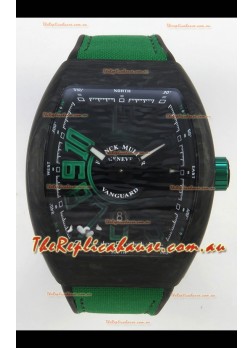 Franck Muller Super Clone Vanguard V45 Racing Carbon Watch in Nylon Strap