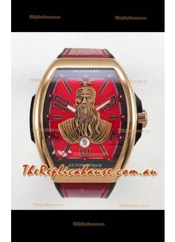 Franck Muller Vanguard Skenderbeu Rose Gold Swiss Replica Watch 