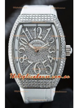 Franck Muller V32 Swiss Quartz Mossanite 1:1 Replica Watch 36MM
