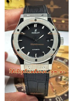 Hublot Super Clone Classic Fusion Titanium Black Dial 42MM Watch