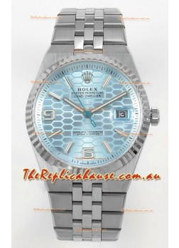 Rolex Land-Dweller 127336 Ice Blue Honeycomb 40MM Swiss Replica Watch 