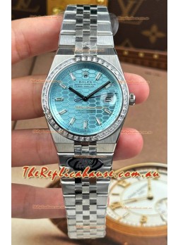 Rolex Land-Dweller 127336 Ice Blue Honeycomb 40MM Swiss Replica Watch 