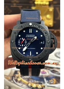 Panerai Super Clone Submersible PAM01563 Carbotech Luna Rossa Watch 42MM