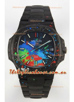 Patek Philippe Nautilus 5711 DiW Motley Carbon Dial 1:1 Mirror Swiss Replica Watch