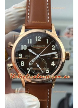 Patek Philippe Complications 5524G Calatrava Travel Time Blue Dial Replica Watch 