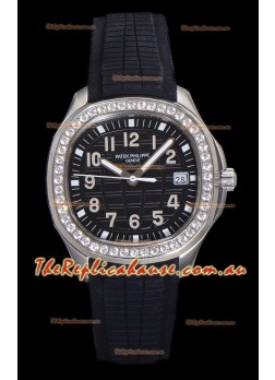 Patek Philippe Super Clone Aquanaut Stainless Steel Black Dial 38.5MM Watch 