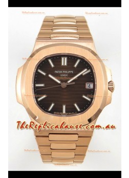 Patek Philippe Super Clone Nautilus 5711/1R-001 in Rose Gold Brown Dial